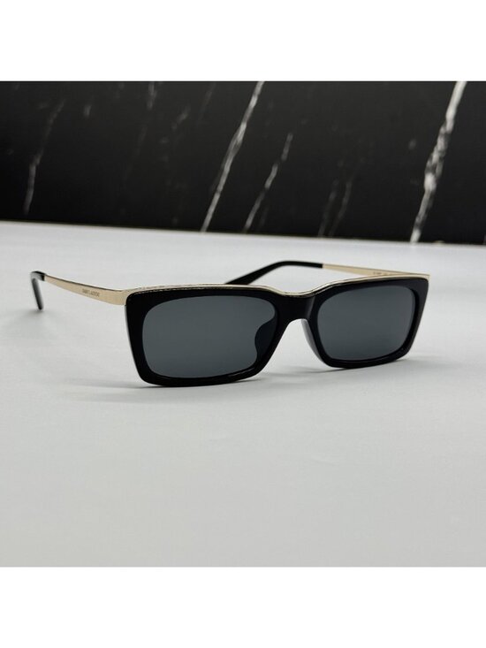 NWT Saint Laurent SL766/F 001 Black Gold Unisex Sunglasses Authentic main image 5